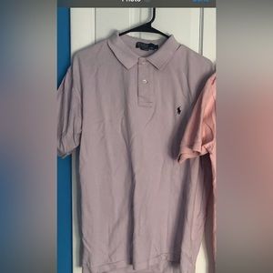 Purple polo golf shirt